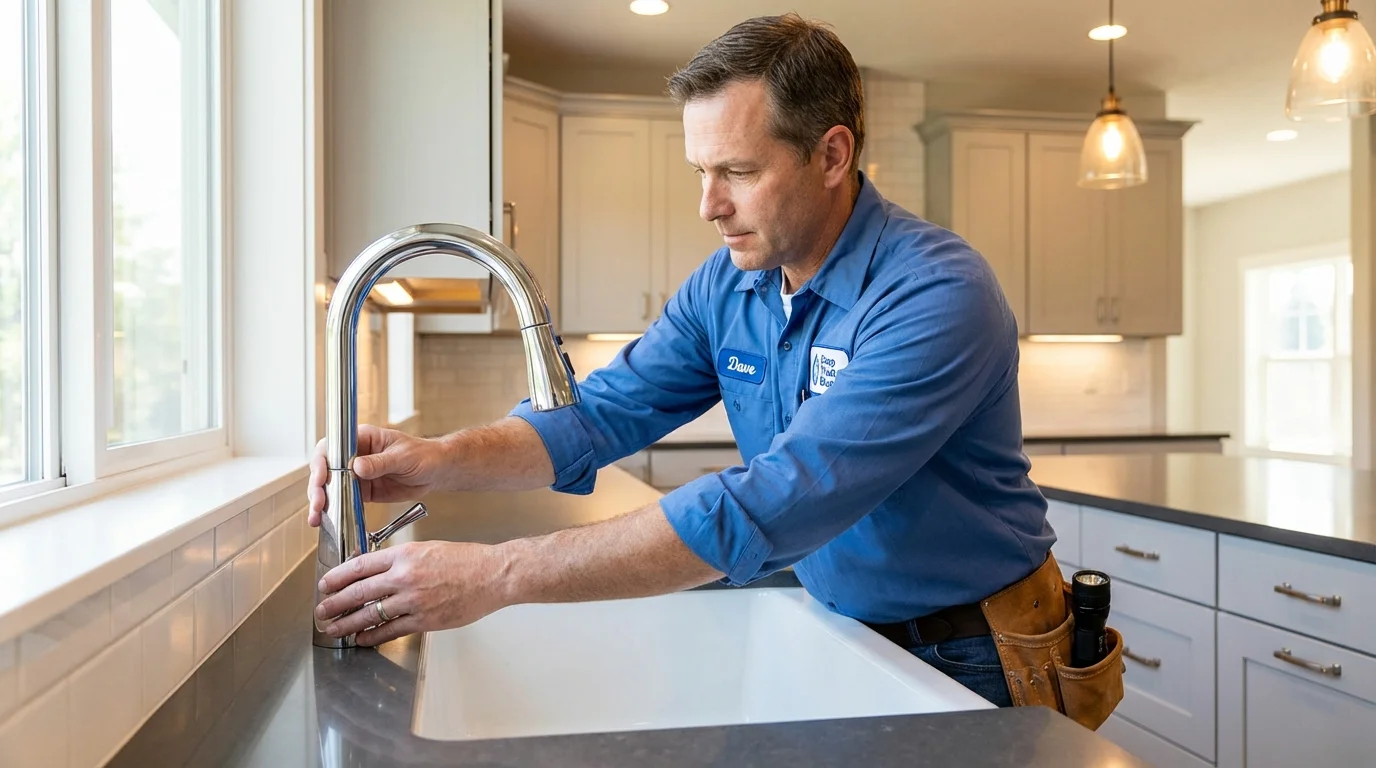 Kitchen faucet installation by Johns Plumbing LLC in Morocco